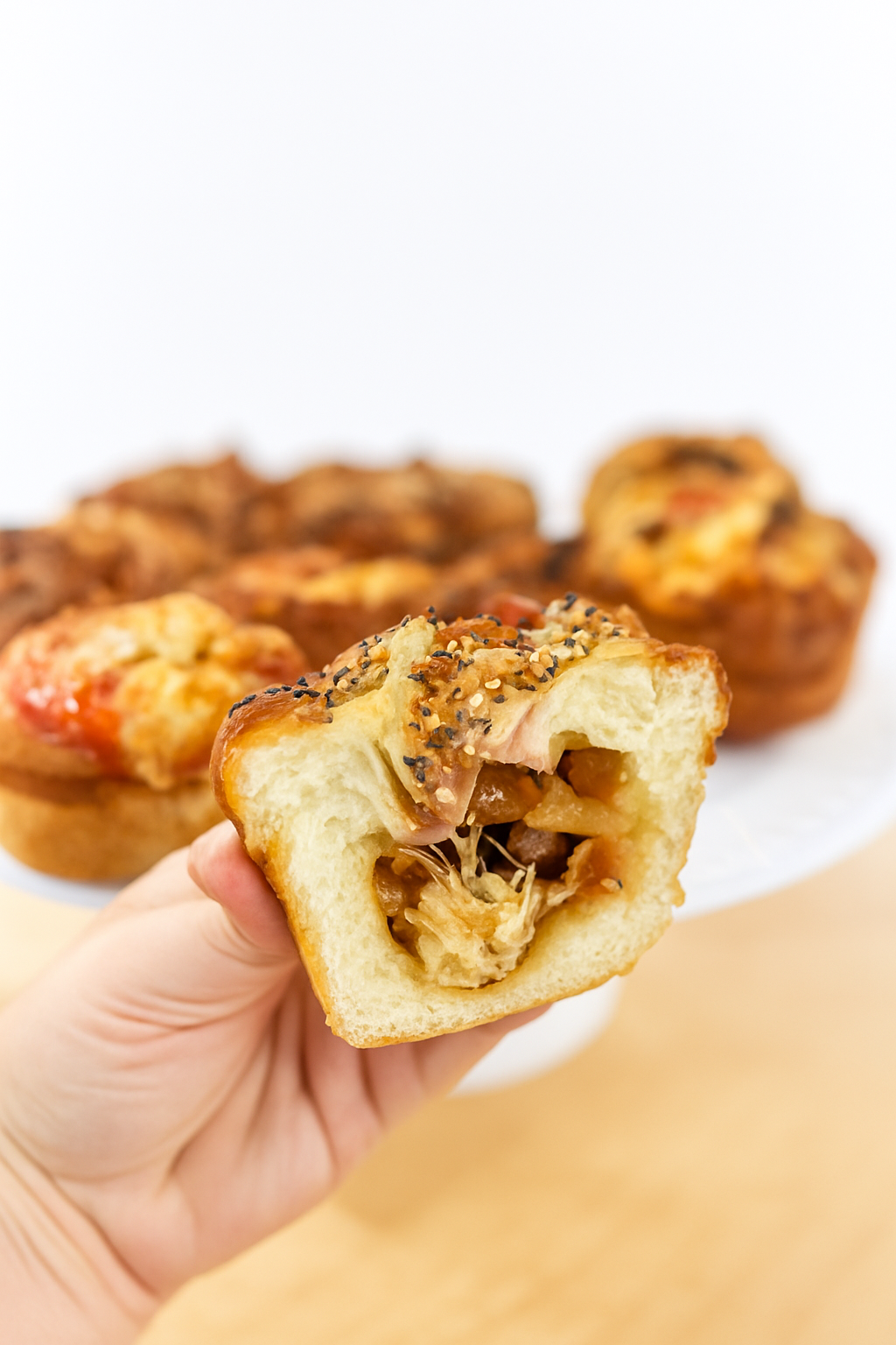 Caramelised Onion & Bacon Stuffed Buns